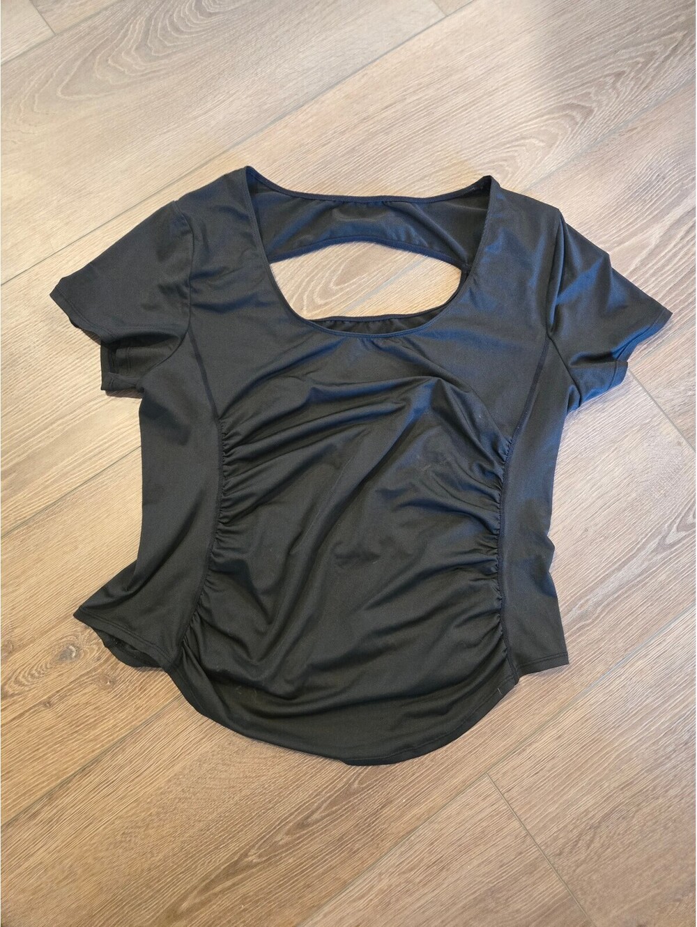 Womens Halara side rouched black top